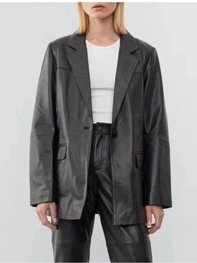 Deadwood Leather Blazer Jacket